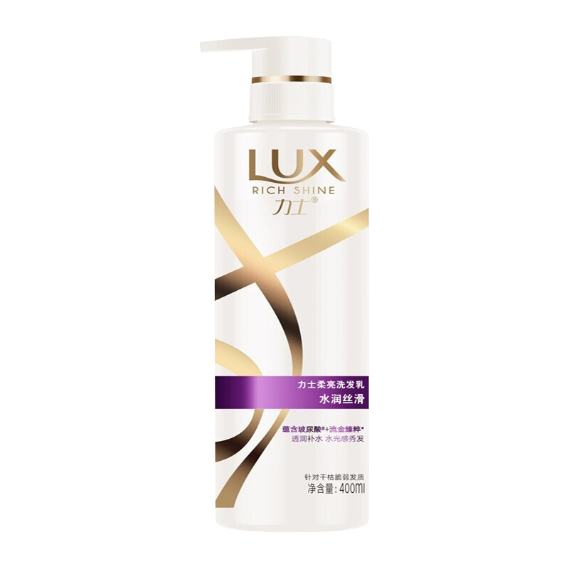 lux/力士水润丝滑柔亮洗发水乳瓶装滋养留香型400ml