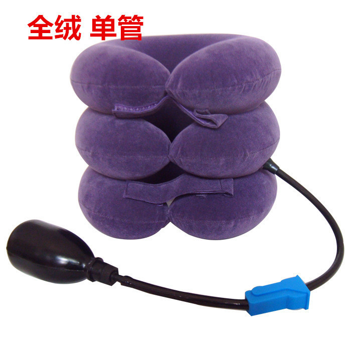 Cross-Border Cervical Traction Instrument Inflatable Cervical Spine Tensioner Three-Layer Full Velvet Thickened Liner Inflatable Neck Support