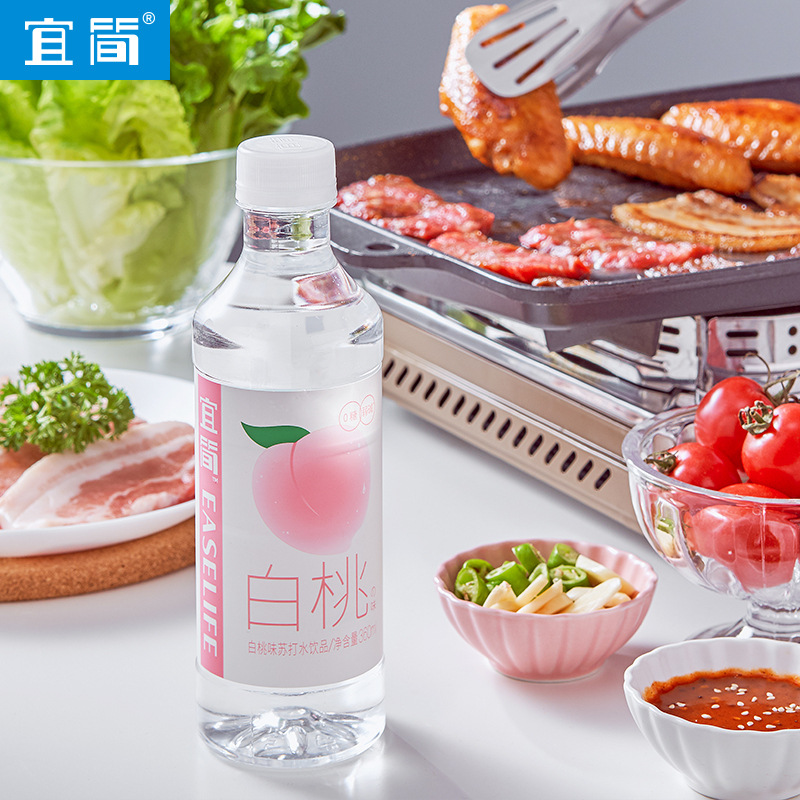 宜简苏打水 白桃味苏打水整箱360ml*12瓶(下单咨询客服)