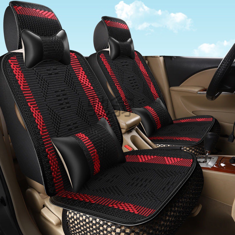 jyo夏季冰丝汽车坐垫四季通用透气夏天专用全包汽车座套单座五座