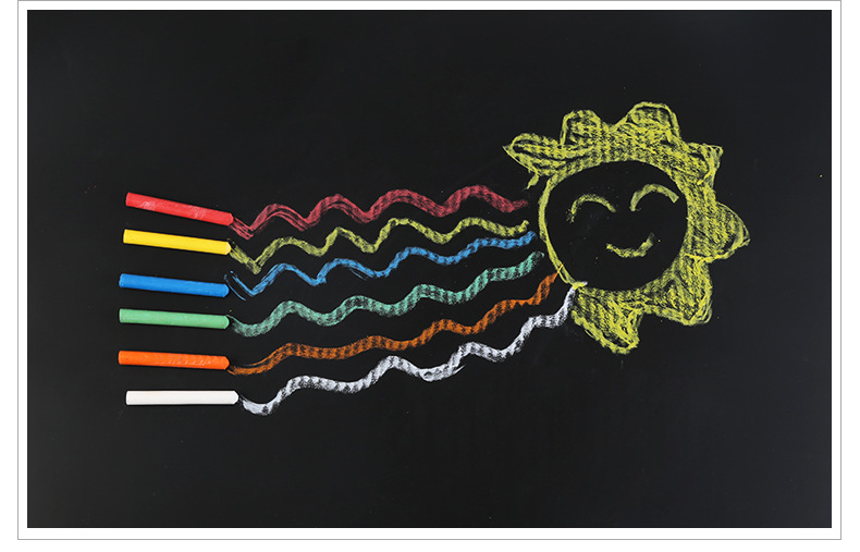 科达文教 彩色水溶性无尘粉笔白色儿童涂鸦粉笔教学用白板粉笔