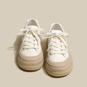 小众设计感溶解厚底运动小白鞋子女2023春秋新款百搭休闲板鞋单鞋