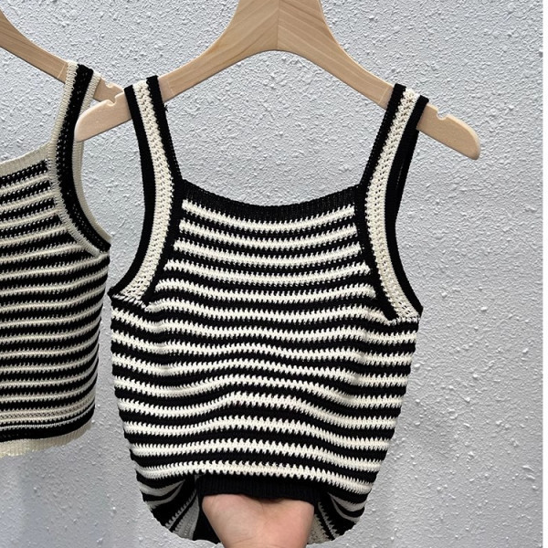 针织吊带小背心女夏季内搭外穿显瘦小衫独特别致辣妹短款无袖上衣