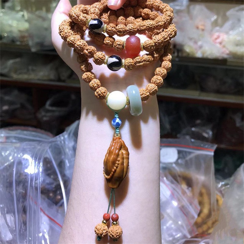 Live Broadcast Supply Wholesale Nepal Jingang Pipal Tree Seed Bracelet Collectables-Autograph Rosary Tibetan Ethnic Style Bracelet Female Accessories