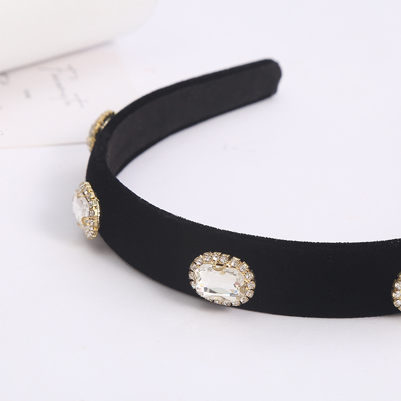 Korean Style Exquisite Baroque Headband Pearl Handmade Diamond Headband Female Retro French High-Grade Hair Band Wholesale