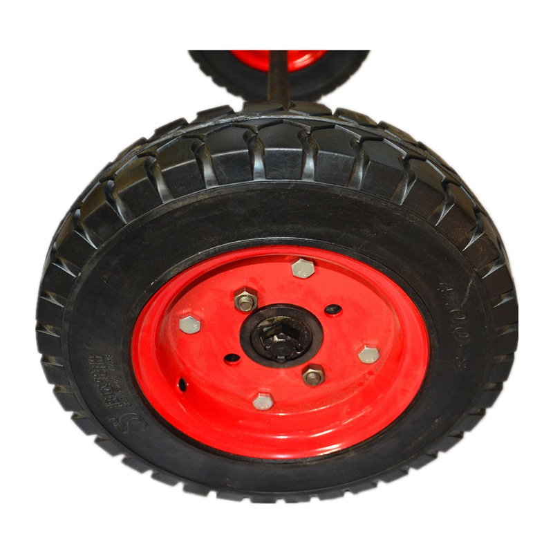 400-8橡胶实心成套轮16寸免充气马车轮手推车斗车轮电动车驱动轮