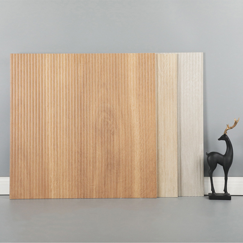 复古全瓷拉槽仿木纹瓷砖厨房卫生间浴室墙砖餐厅背景墙格栅条纹砖