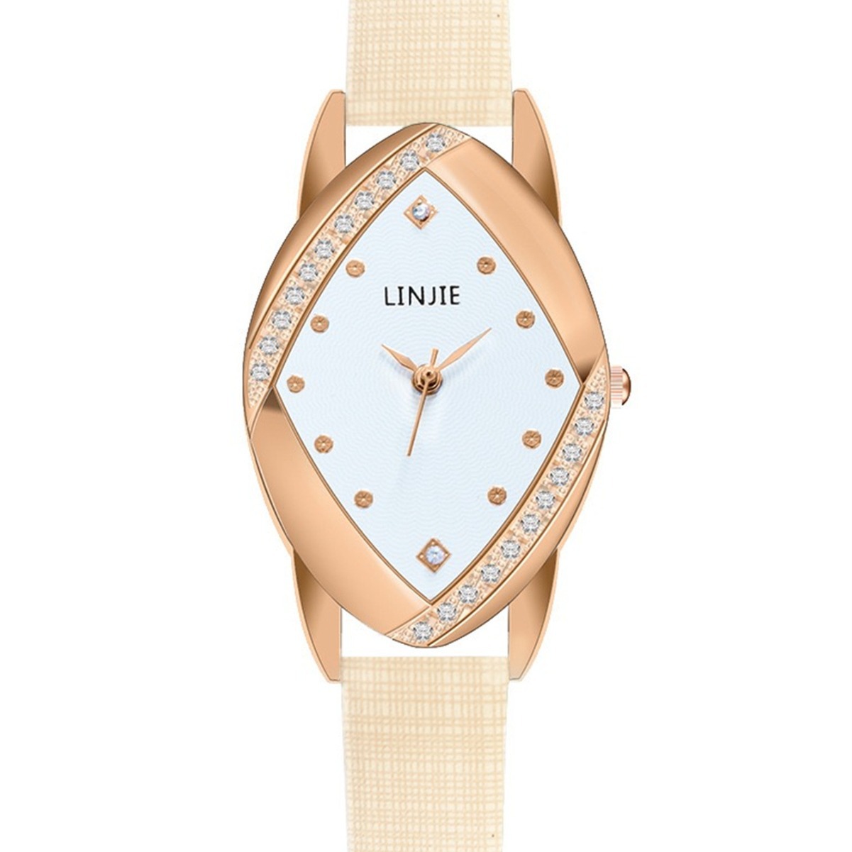 New Creative New Simple Belt Diamond Diamond Dial Light Luxury Casual Women's Quartz Watch Female Good-looking