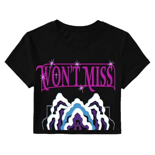 K-POP猎魔女团电影周边 短款露脐性感短袖T恤衫大码套头棉上衣女