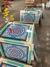 古建吊顶寺庙吊顶铝合金装饰安装天花仿古主板金色扣板