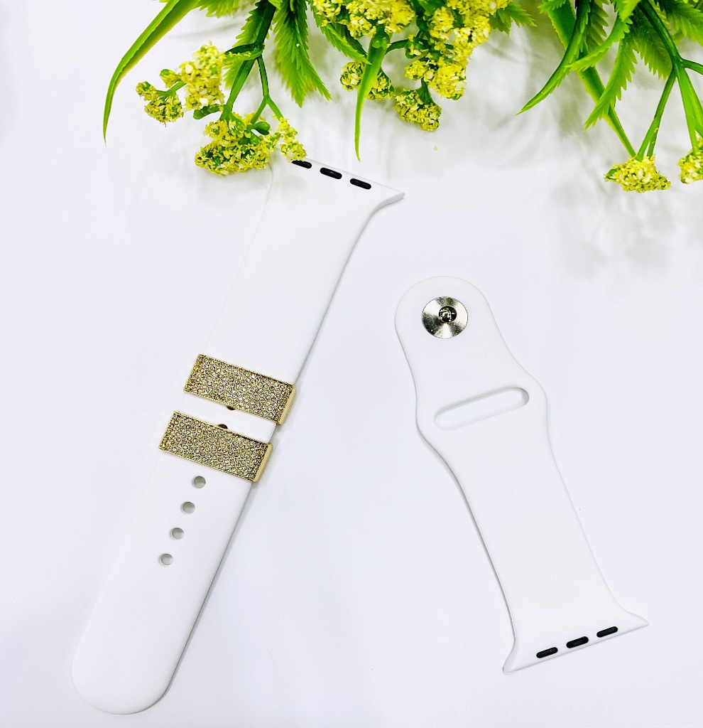 European and American Fashion for Apple Silicone Watch Strap Apple Watch Starry Decorative Ring Ins Simple Set