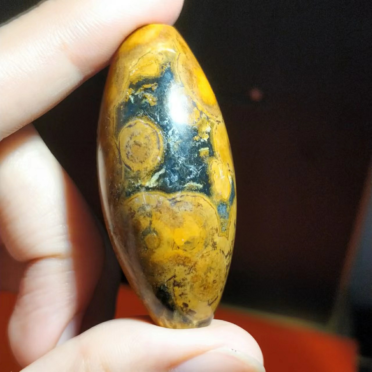 罕见天原蒙天珠九眼石页岩地表金钱眼睛石奇妙花纹收藏品-阿里巴巴