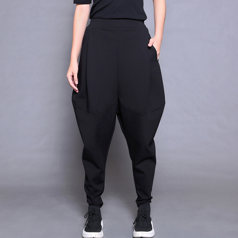 哈伦裆垮吊裆裤毛