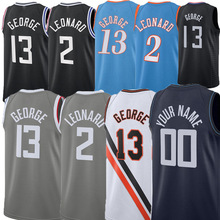 diy23-24新赛季快船队13号保罗乔治球衣paul george热压篮球服白