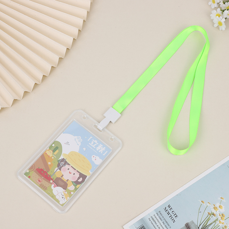 透明卡套胸卡挂绳证件卡套饭卡学生门禁公交卡员工幼儿园卡工作牌
