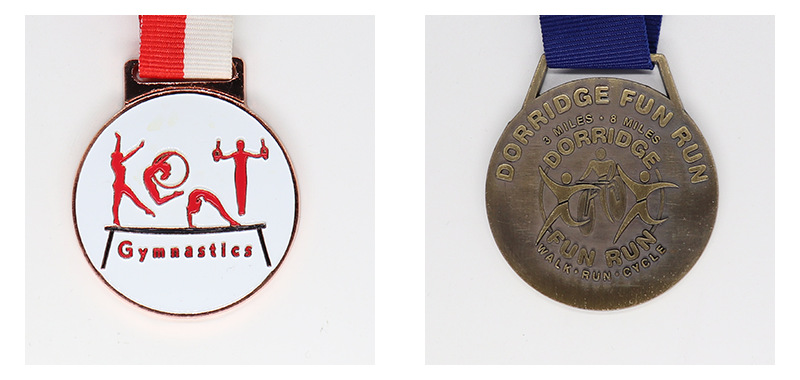 锌合金金属跑步马拉松运动会荣誉奖牌奖章勋章烤漆徽章银币纪念币