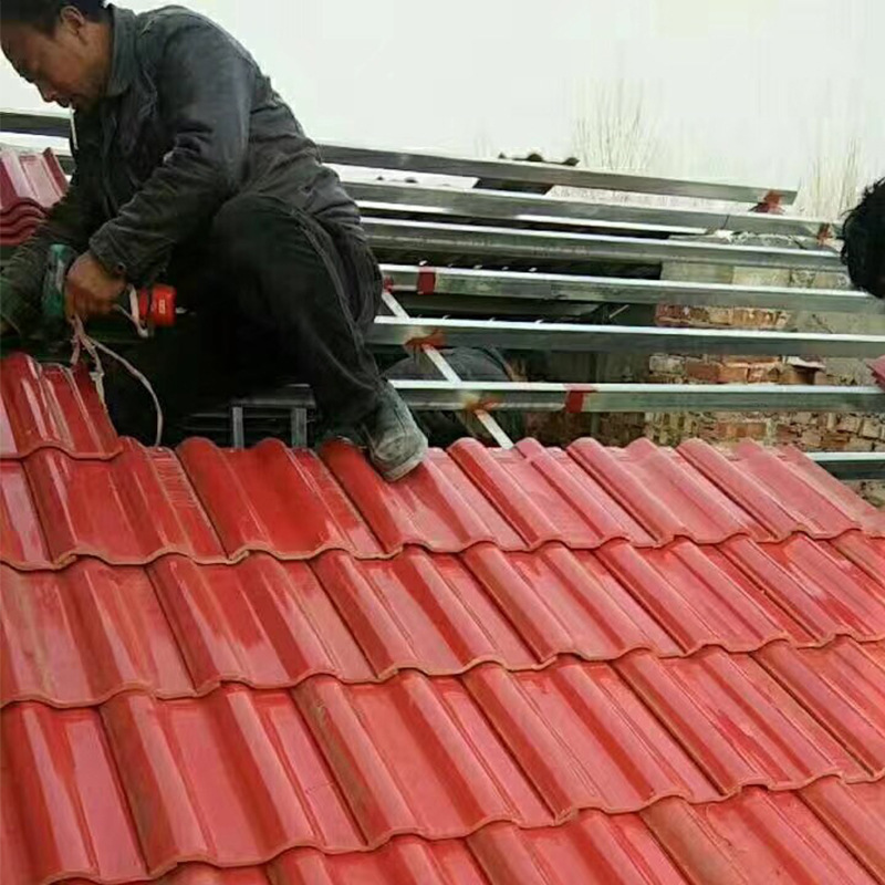 大型厂家铁红欧式连锁瓦 琉璃瓦 西班牙全瓷瓦脊 别墅瓦