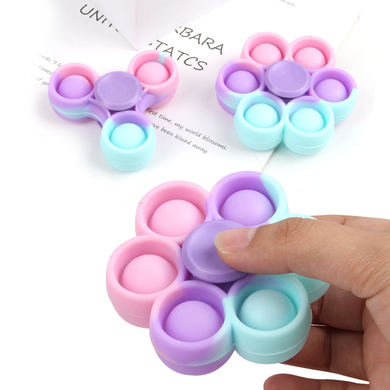 New Cross-Border Finger Rotating Toy Press Sound Adult Pressure Relief Vent Silicone Hand Spinner Wholesale