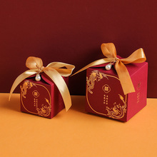 创意中国风结婚礼中式正方形手提伴手回礼礼品包装盒空盒喜糖盒子