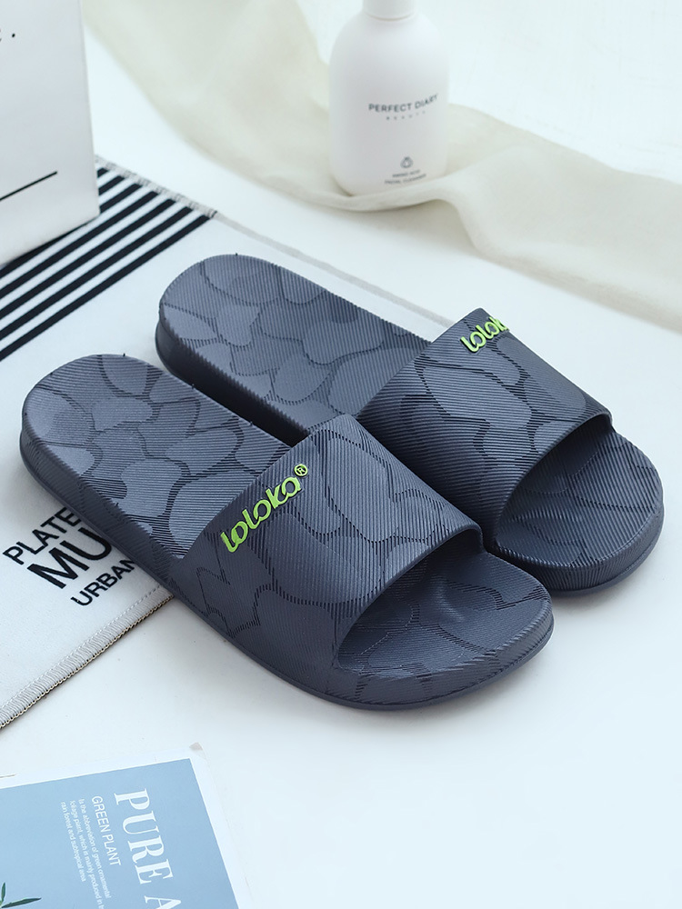 路路佳男士拖鞋家居新款情侣室内居家软底浴室防滑静音洗澡凉拖女