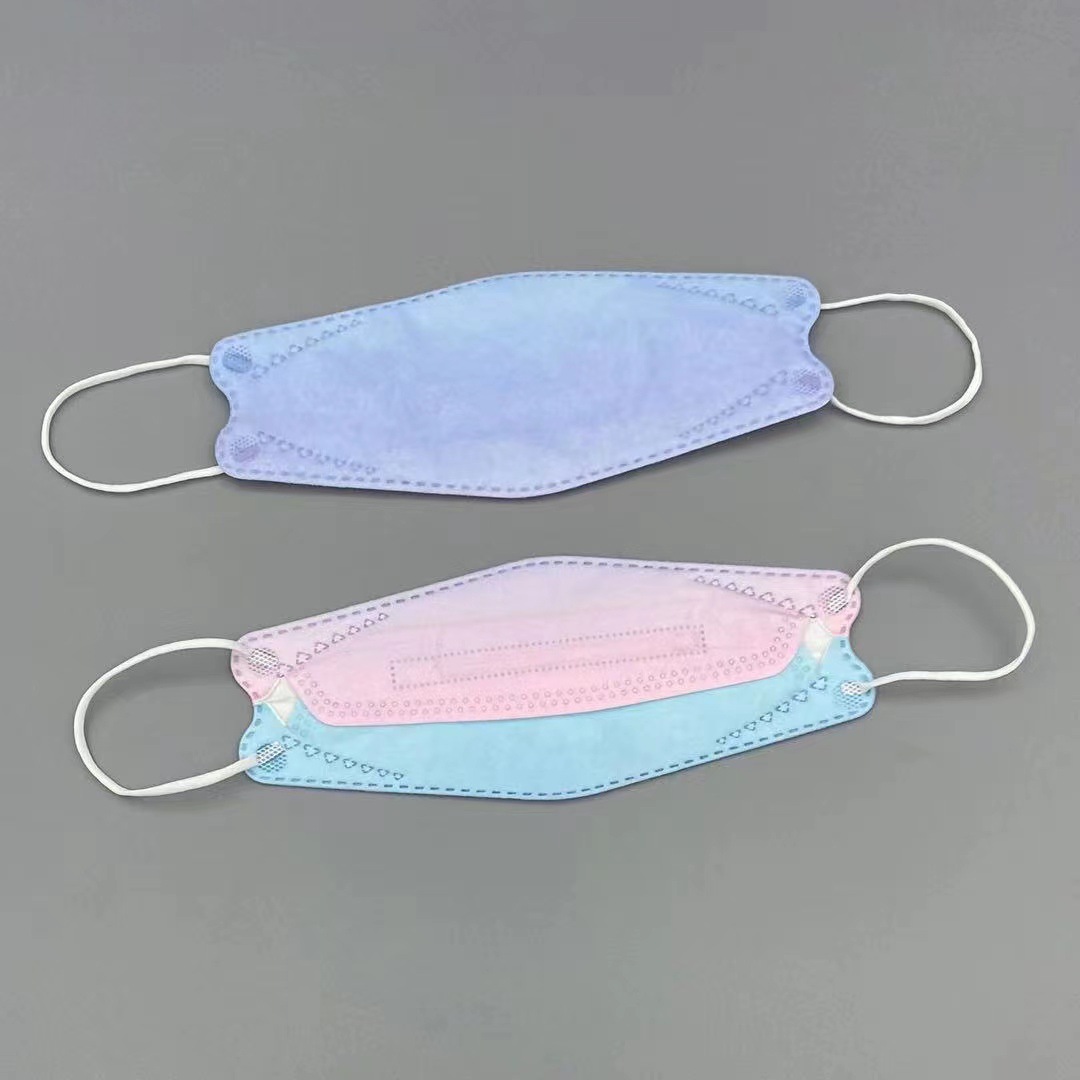 渐变色kf94口罩 一次性成人3d立体四层透气彩色kn95防尘口罩mask