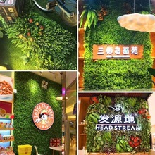 绿植墙真植物墙花墙绿植背景墙面门头阳台装饰假花塑料草坪