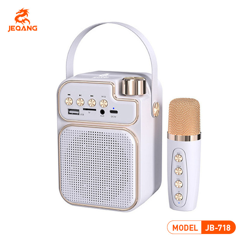 Popular Product JB-718 Portable Bluetooth Speaker Household Karaoke Speaker with Microphone Microphone Small Household