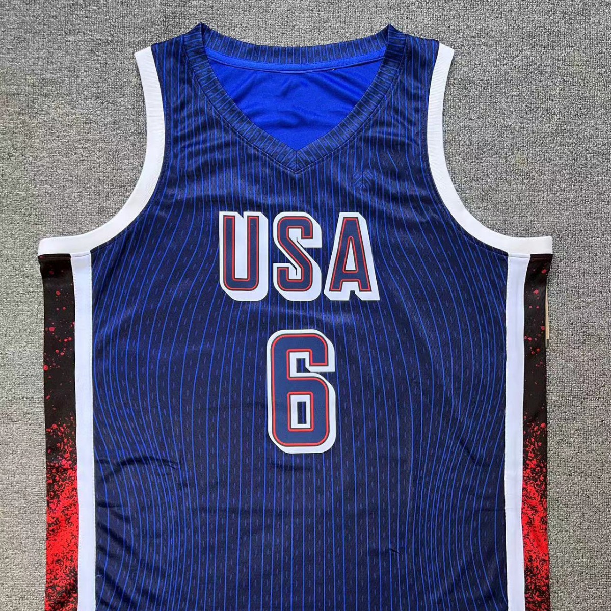 24款美国国家队杜兰特球衣6号詹姆斯4号库里可一件代发外贸篮球服