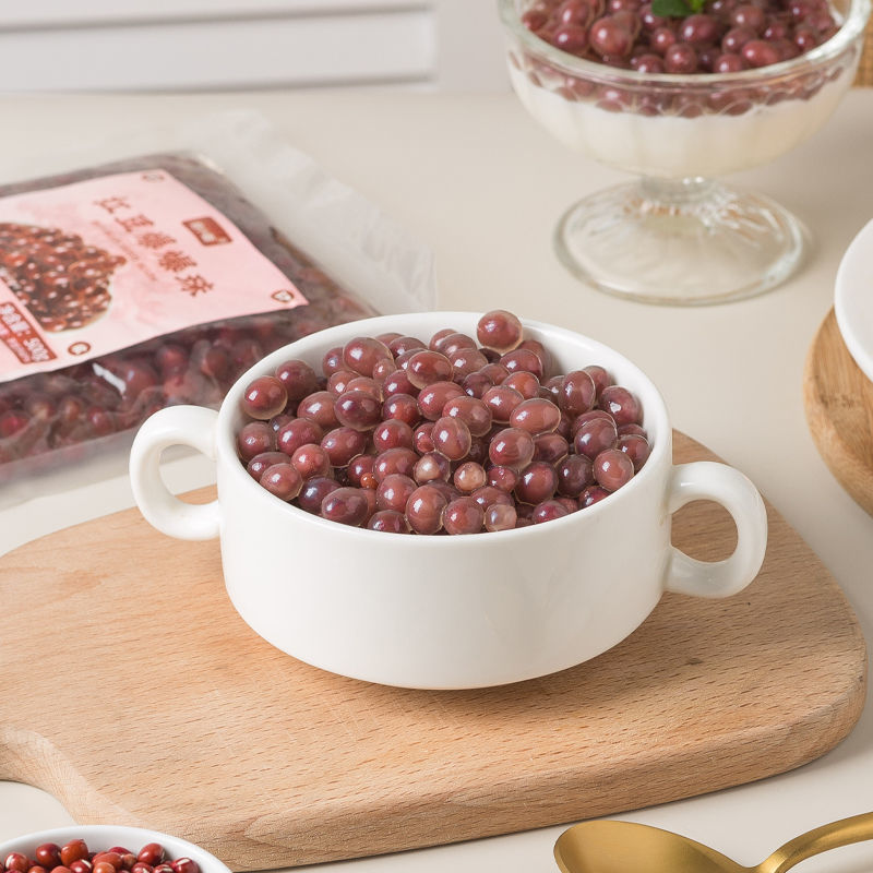 红豆爆爆珠免煮奶茶小料爆爆珍珠闪光马蹄青稞爆浆红豆粉圆