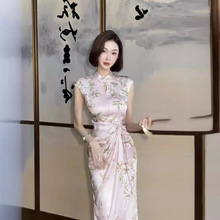 6315新中式国风连衣裙新款女夏季高端奢华改良旗袍年轻款高端气质