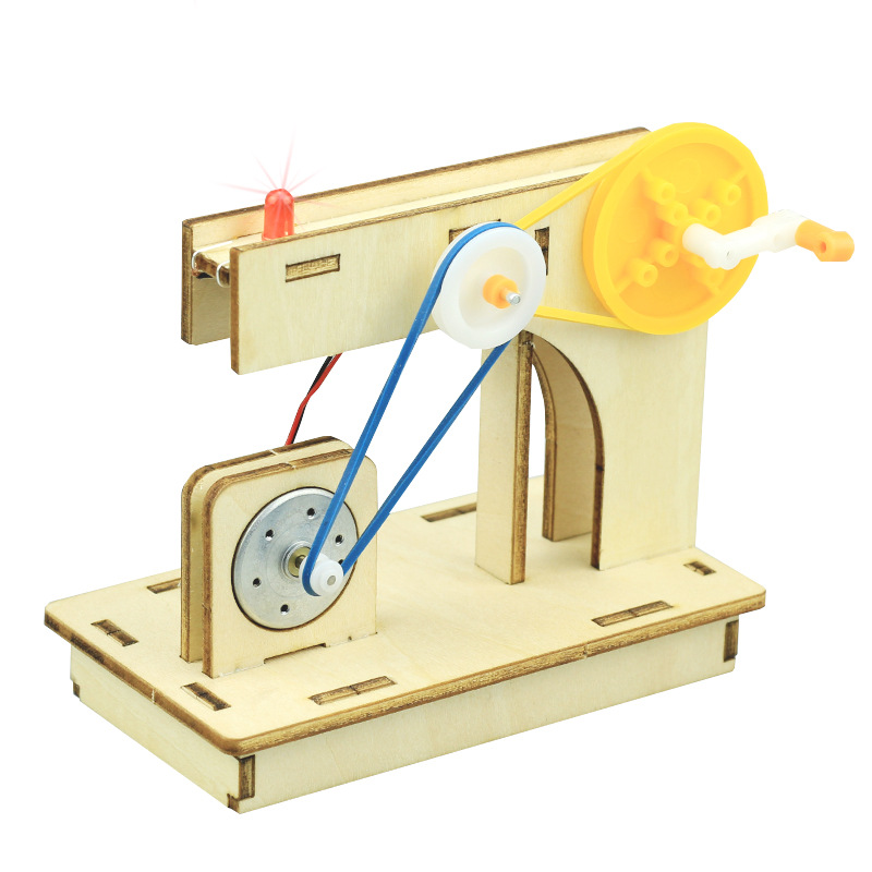 手摇发电机科技小制作儿童手工自制小发明材料物理电磁学实验科普