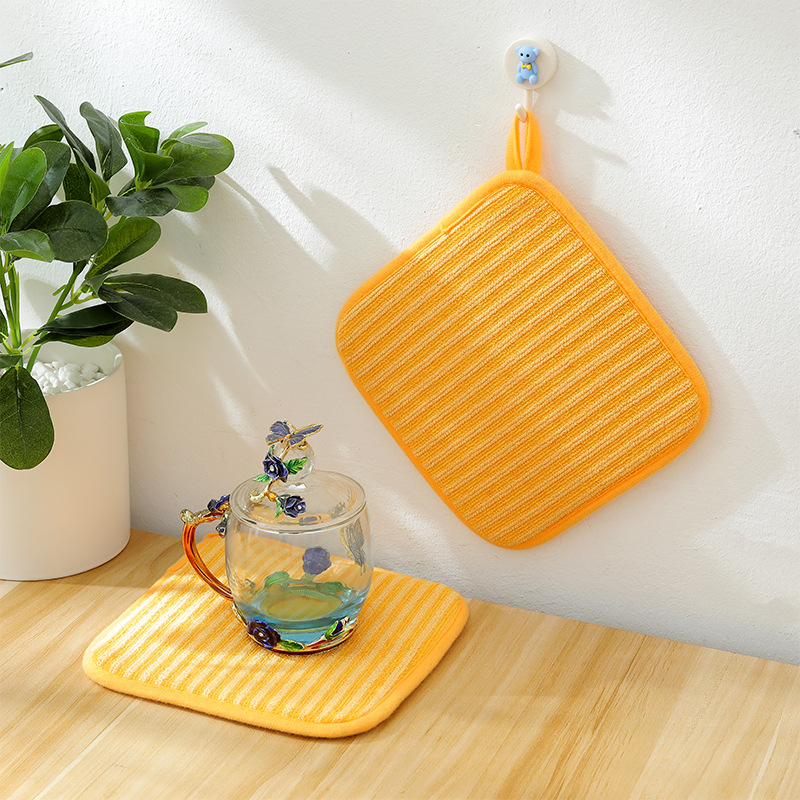 Customizable Cross-Border Microfiber Water-Absorbing Quick-Drying Placemat Household Kitchenware Heat Proof Mat Pot Bowl Cup Butterfly Soup-Proof Mat