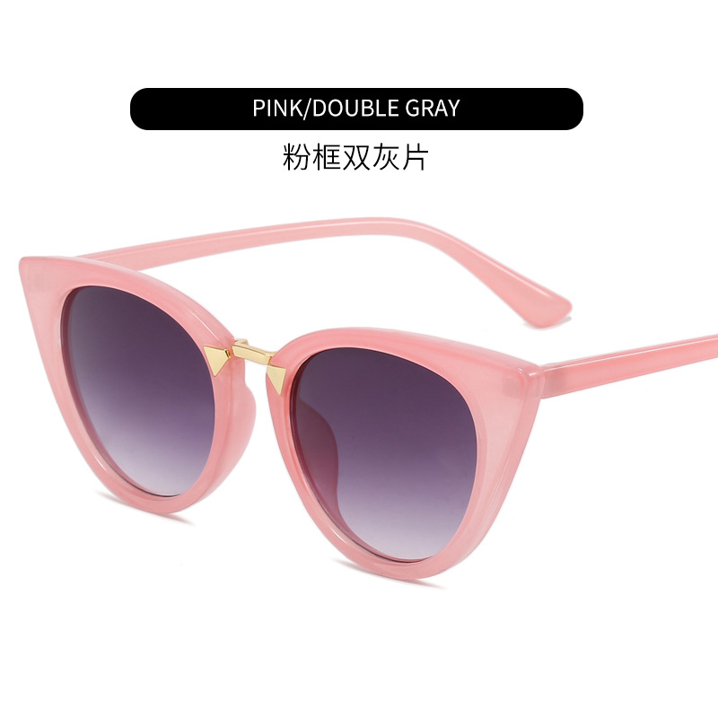 Cross-Border Sunglasses Retro Cat Eye Sun Glasses Women's Personalized Street Snap Sunglasses Sun-Resistant Glasses