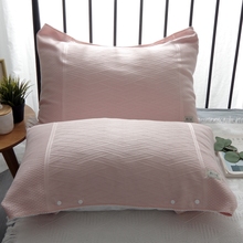 T1FI竹纤维枕巾一对装夏季冰丝凉爽吸汗按扣可固定枕头盖巾魔术枕