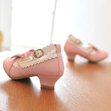 韩版鞋高跟鞋鞋艾莎主持人小女孩表演公主女童新款春秋季钢琴儿童