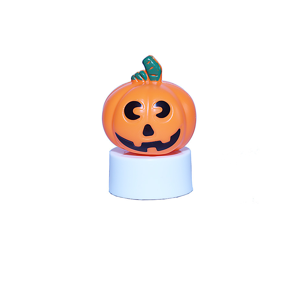 Halloween Candle Light Pumpkin Led Luminescent Lamp Ambience Light Seven-Color Night Light Decoration Ambience Light Ornaments