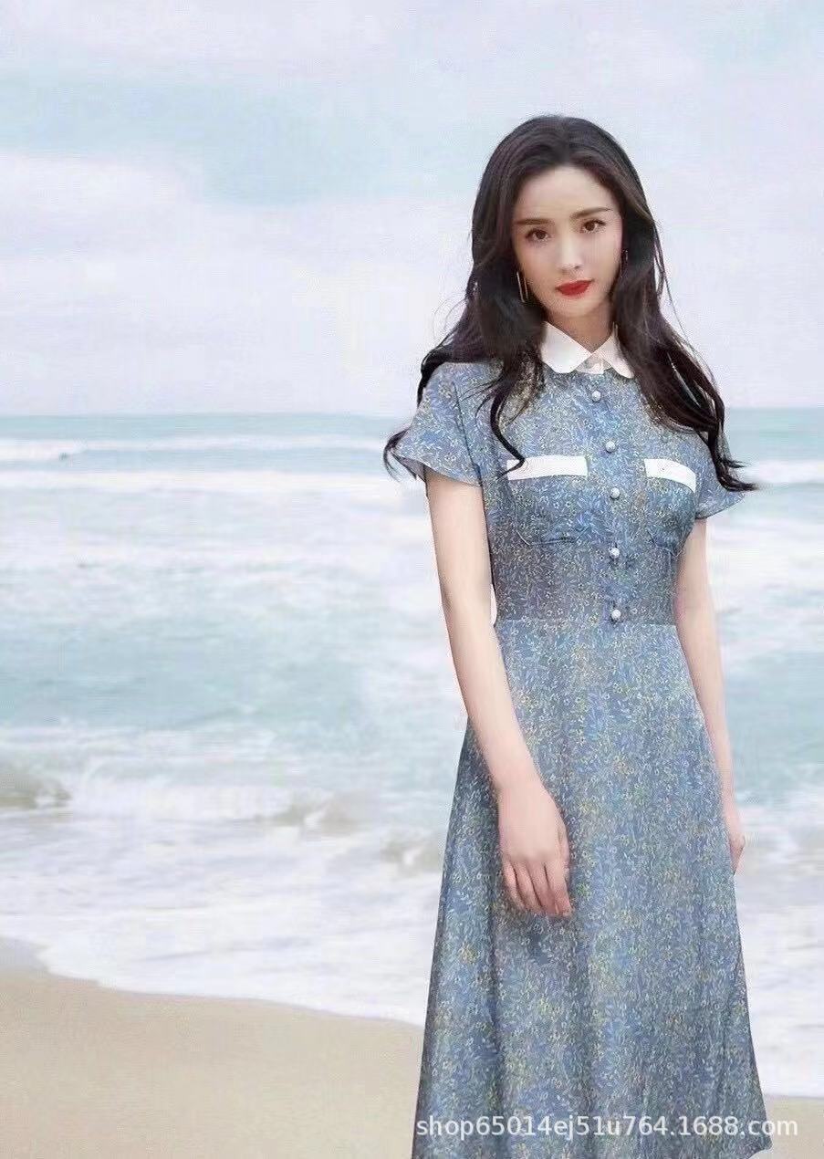 明星真丝连衣裙图片