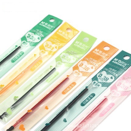 晨光agr64072中性笔芯全针管彩色水笔芯手账用笔芯0.