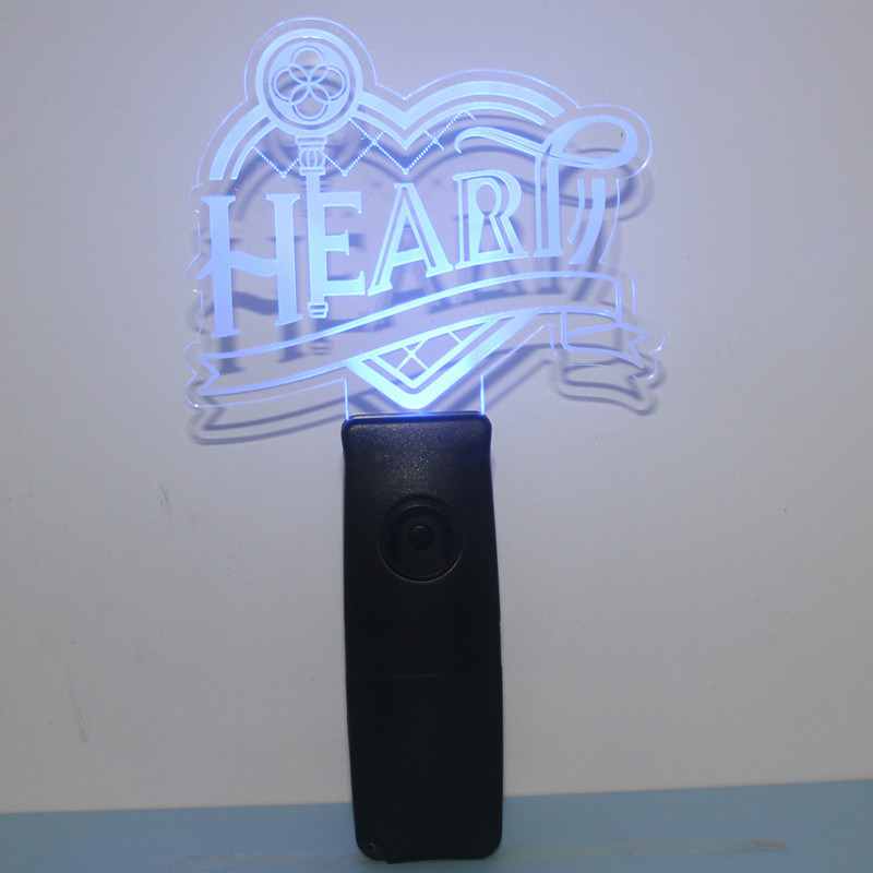 演唱会粉丝荧光棒手举灯牌亚克力手灯牌周边15色印刷