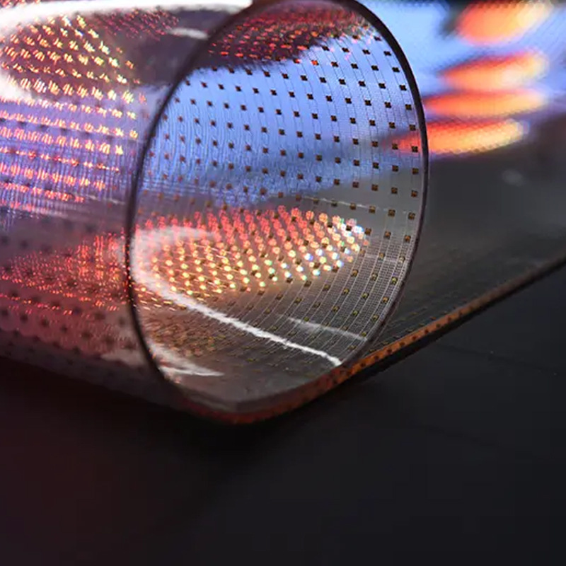 led软可卷曲柔性显示屏 商场展厅玻璃彩幕晶膜屏 透明贴膜屏-阿里巴巴