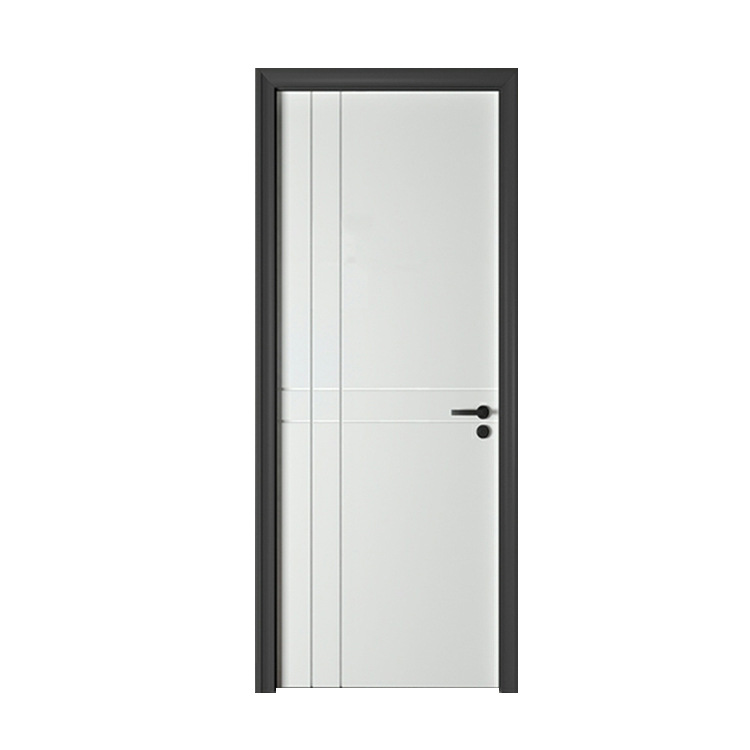 轻奢木门实木复合烤漆家居套装门室内房间隔音门拼色卧室门