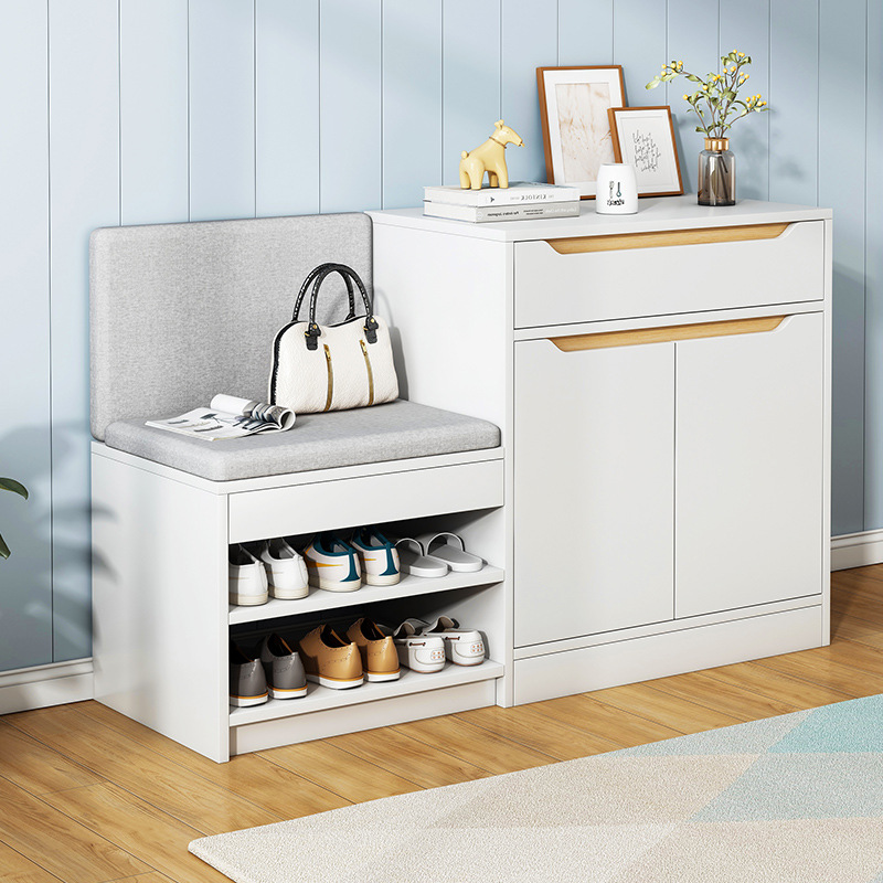 网红入门鞋柜家用门口带凳子可坐换鞋凳新款鞋架坐凳一体进门
