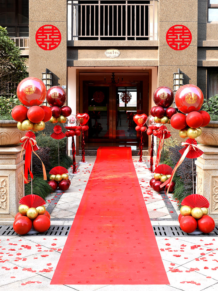 气球装饰场景布置路引立柱汽球结婚拱门婚房套装创意浪漫婚庆用品