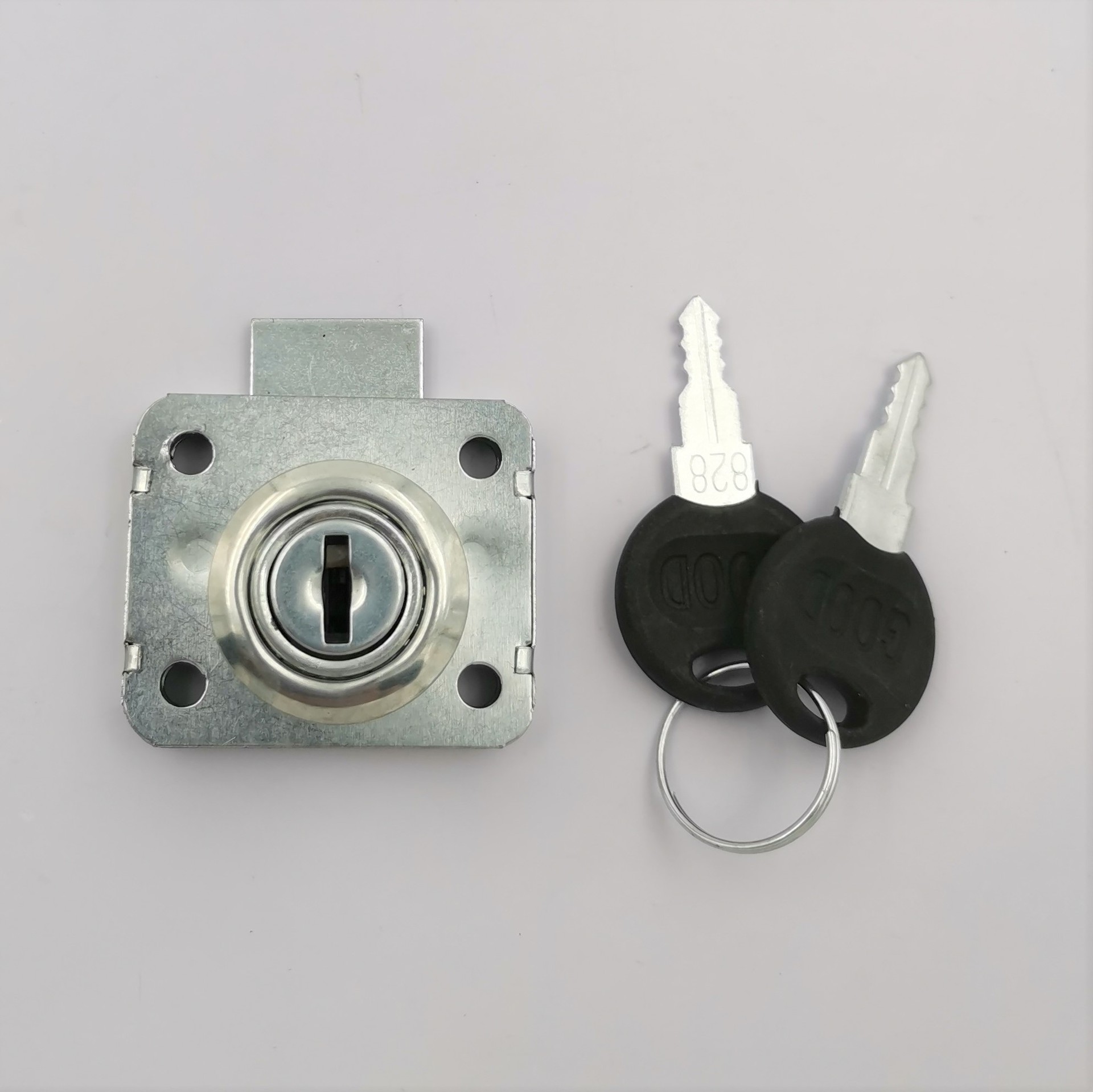 101抽屉锁铁锁老式家具办公桌柜子抽屉锁方舌床头柜锁五金批发