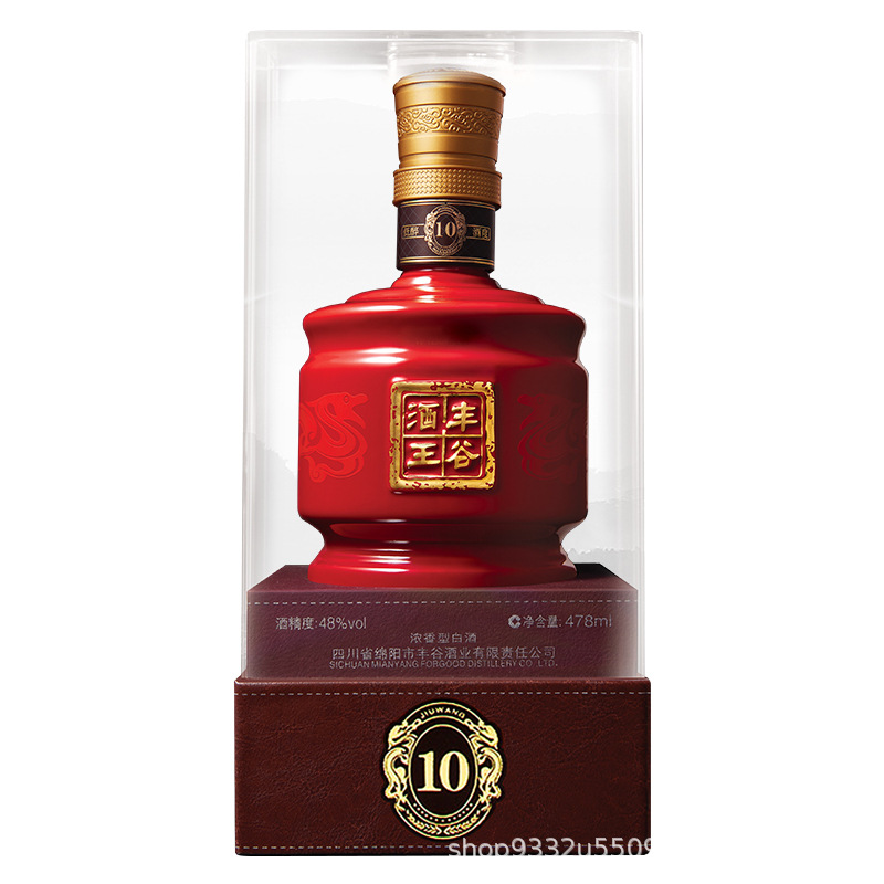 丰谷酒王10纯粮浓香型白酒48度478ml 礼盒装整箱