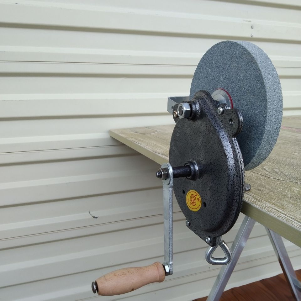 手摇砂轮机磨刀.磨剪子多功能打磨工具台式打磨机手动工具