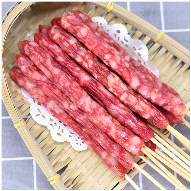 千腊村腊肠串烧烤食材香肠串冷冻油炸小吃食材约 30串/包 10包/箱