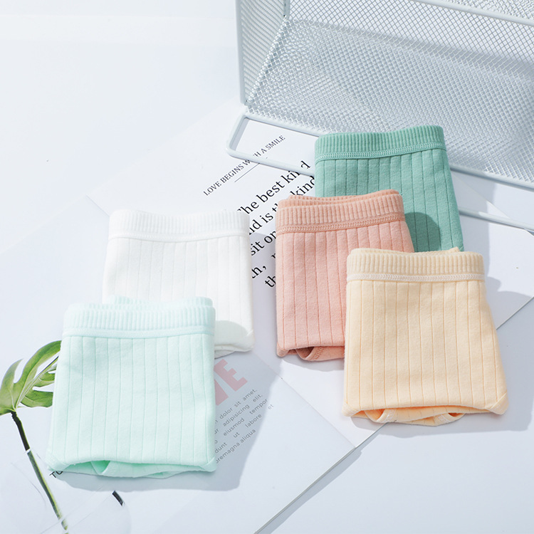 Women's Cotton Underwear Wholesale Summer Thread Comfortable Breathable Mid Waist Cotton Briefs Wholesale