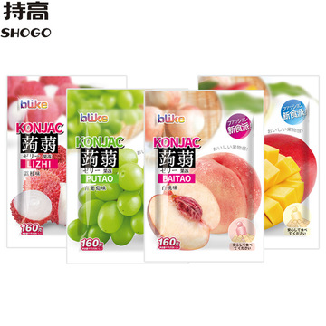 金德福山泉蒟蒻果冻160g吸吸果冻水果味青葡萄白桃布丁休闲零食