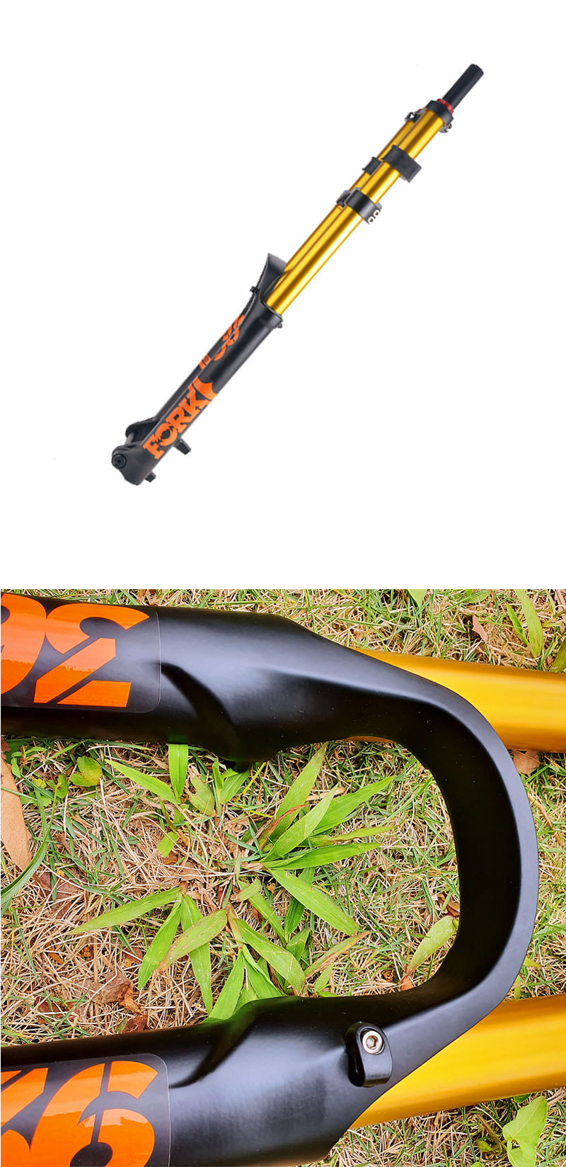 5寸山地车速降前叉29寸自行车前叉气叉阻尼15*110